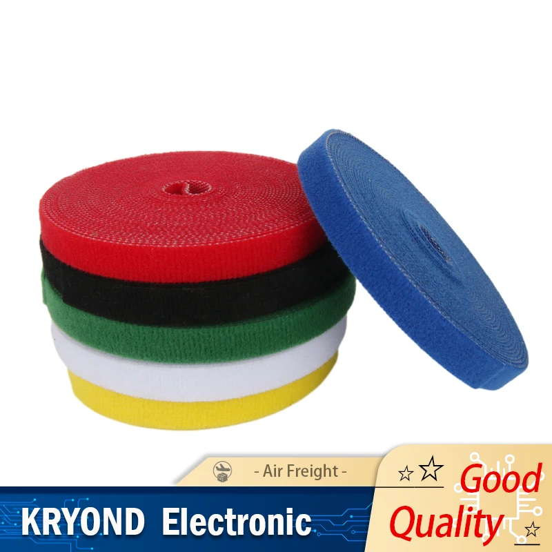 5 Meter/Roll Nylon Cable Ties Power Wire Loop Tape Multifunction Nylon Straps Fastener Reusable
