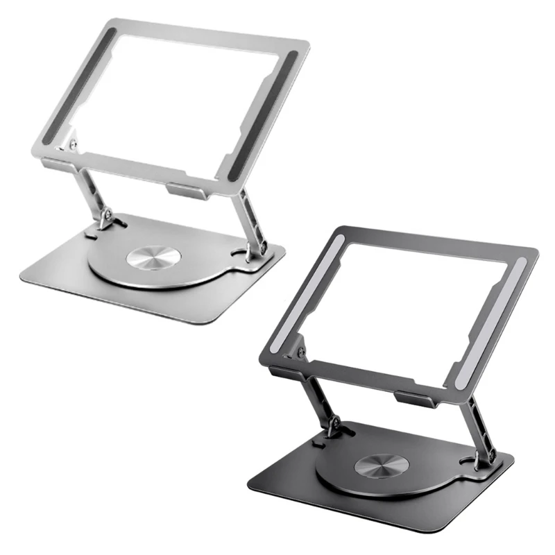 Ergonomic Laptop Holder Efficient Cooling, 360°Rotate Tablet Stand for Laptops to 17Inches for Home Offices PC Bracket