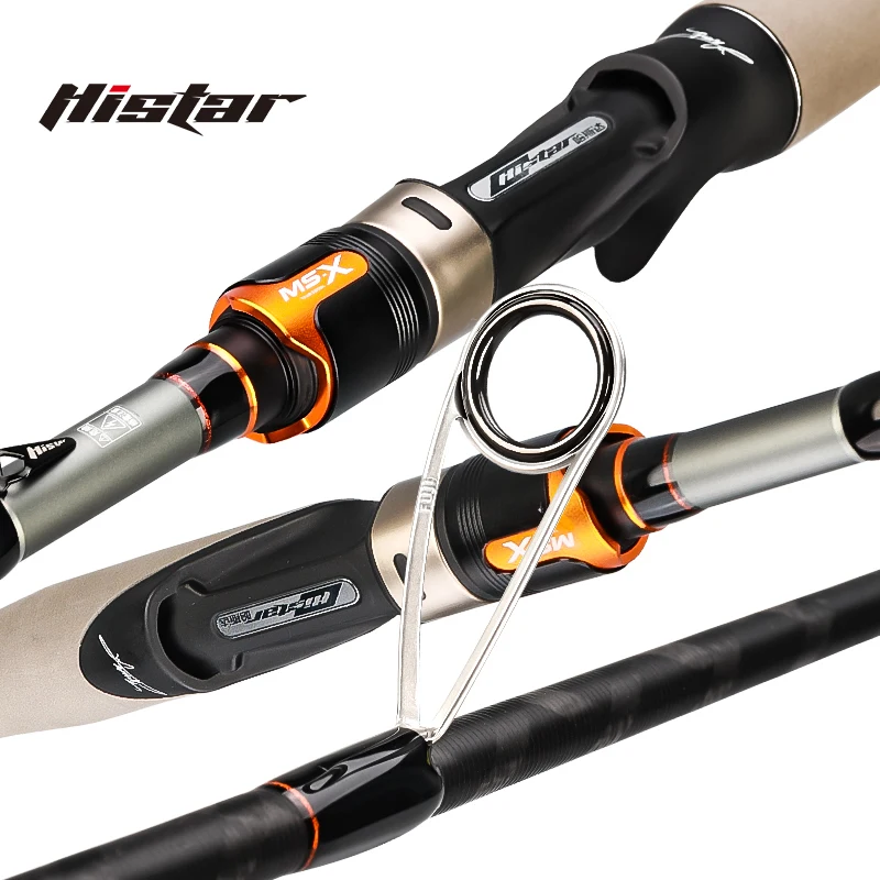 Histar-caña de pescar ultraligera, sistema fino BFS, MS-X, guía FUJI, cinta de carbono de línea cruzada de fundición giratoria, acción rápida UL, 1,68 M