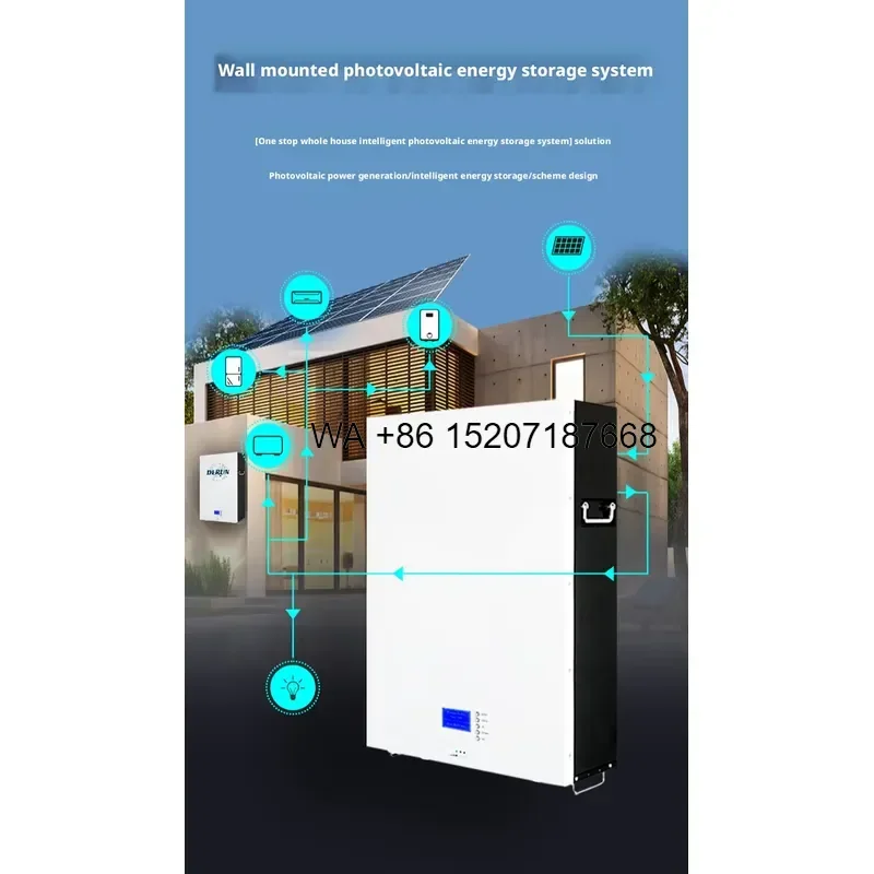 Wmwmnu 1KW 10KW Solar Energy System with MPPT Lithium Battery for Residential Home Power Supply