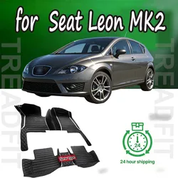 Customized Artificial Leather Car Floor Mat For Seat Leon MK2 2006 2007 2008 2009 2010 Protect Your Vehicle's Interior Accessory