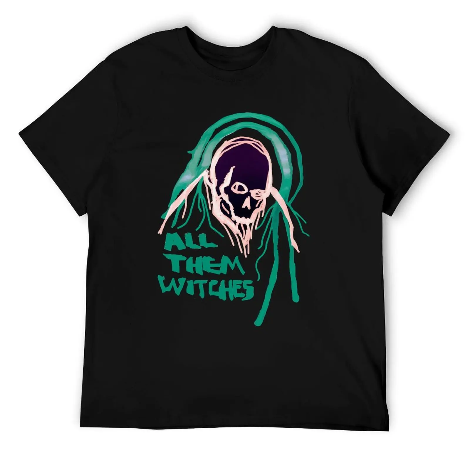 

All them witches ATW colourful skull T-Shirt anime t shirts for man funny t shirts dark humor man t shirt summer T-Shirt