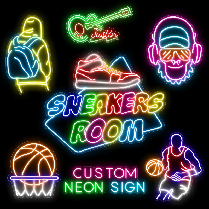 Standardowy znak neonowy Neon Led znaki litery duże jasno wesele Bar nazwa osobista DJ Logo sklep Salon reklama Dropshipping