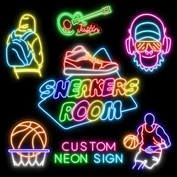 Standardowy znak neonowy Neon Led znaki litery duże jasno wesele Bar nazwa osobista DJ Logo sklep Salon reklama Dropshipping