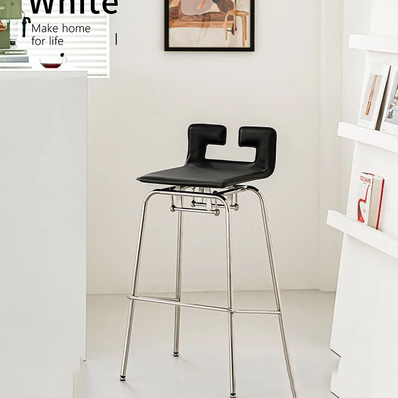 Nordic Minimalist Bar Stools Comfortable Modern Aesthetic Designer Bar Chairs Living Room Counter Banqueta Trendy Furniture
