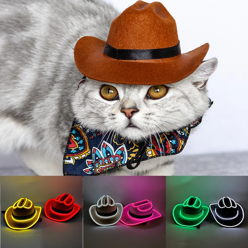 Miniature Hat For Dolls Decoration Accessories Outdoor Hiking Sports Western Cowboy Hat Doll Cats Decoration Lovely Pet Cap