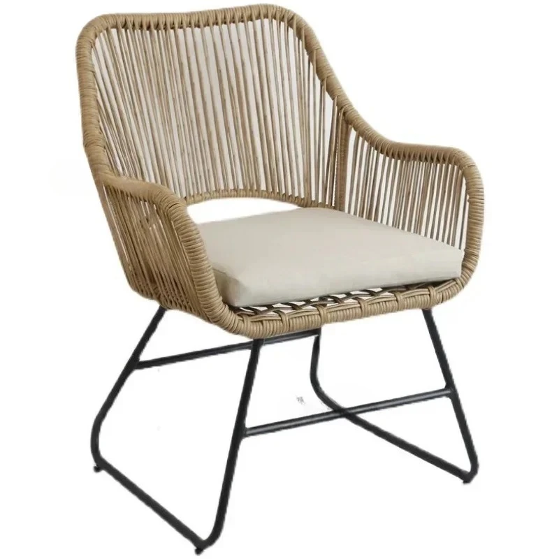 & Modern Leisure Coffee Table Combination Rattan Chair Courtyard Outdoor Furniture Garden Outdoor Rattan Sun Sofa Lounger Chairs