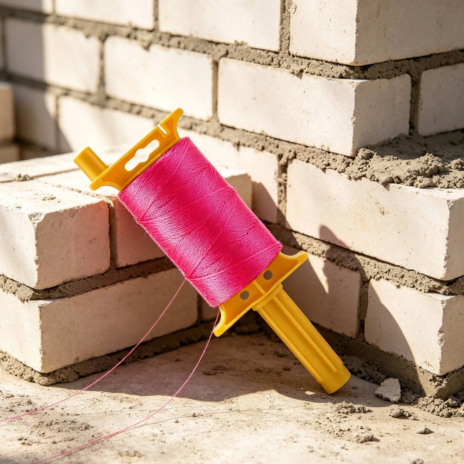 Mason Line with Spool Long-Lasting Building Line with Handle Twine Reel with Handle Heavy-Duty Tangle-Tangle-Resistant view 2