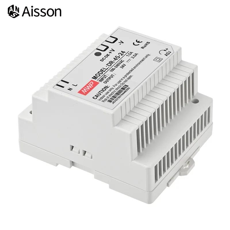 DR-45 45W Industrial DIN Rail Switching Power Supply Input 100-240V AC Output DC 5V 12V 24V 2A 4A 5A For Led Strip CCTV