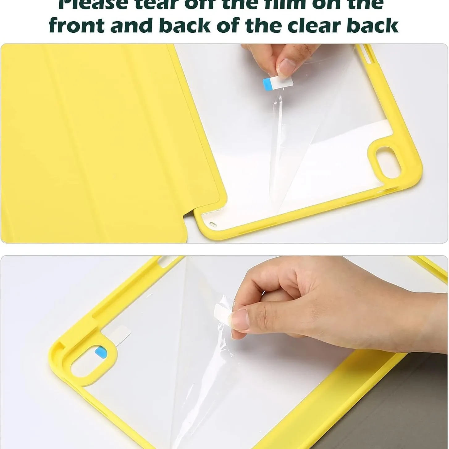 For iPad 10th 11th Generation 2022 Case with Pencil Holder Hybrid Slim Tri-fold Stand Protective Cover