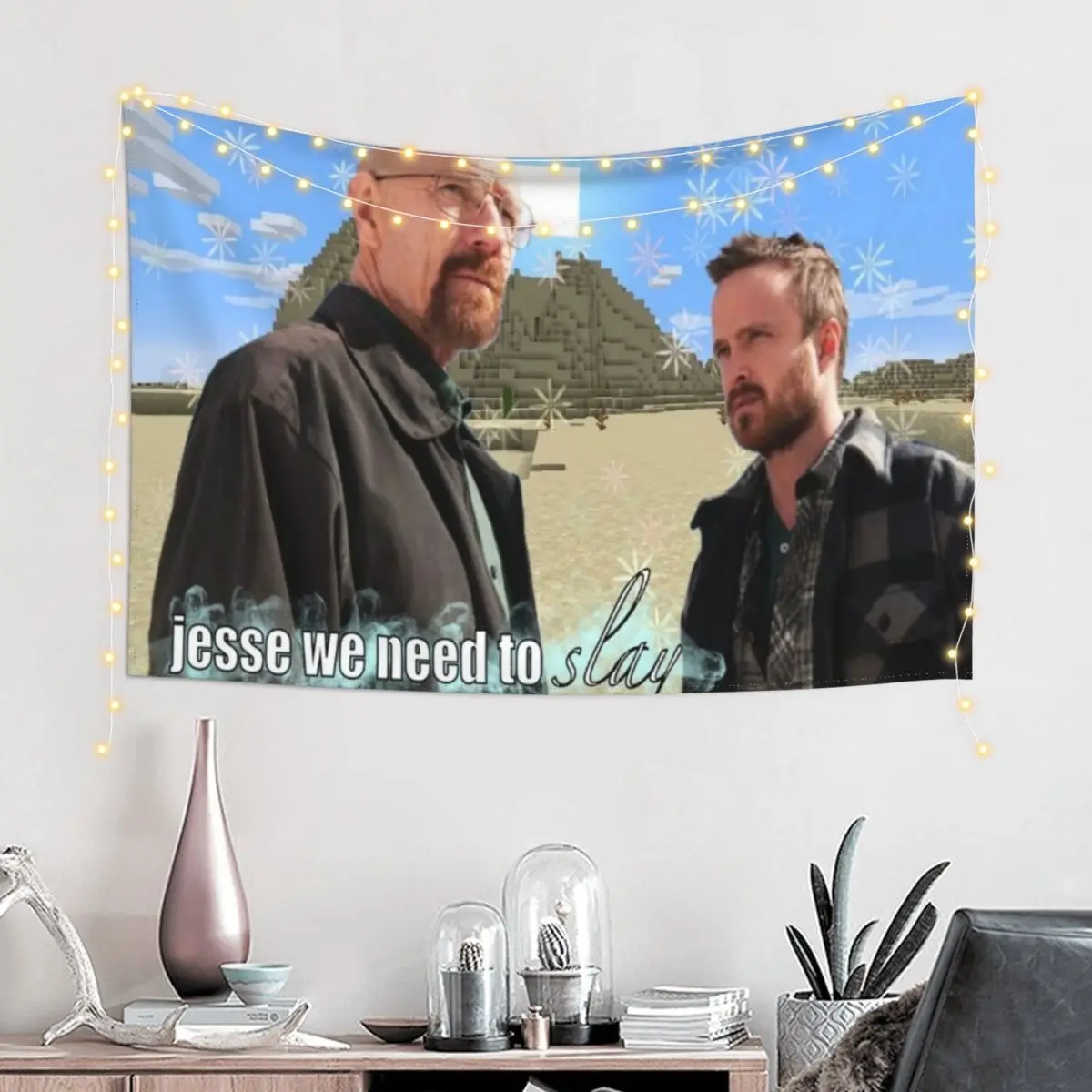 

jesse we need to slay breaking bad Tapestry Wall Carpet Art Mural Bedroom Organization And Decoration Tapestry