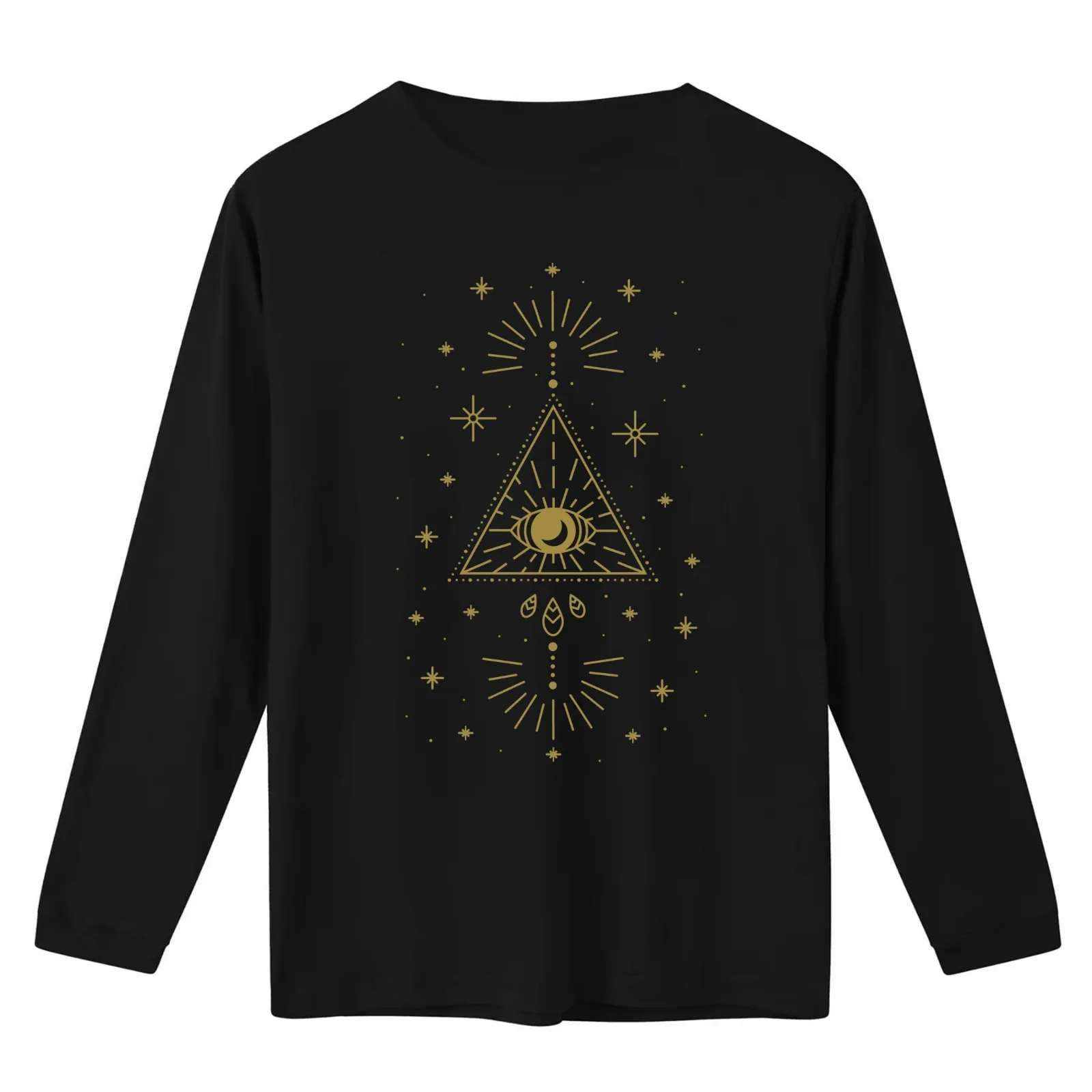 Esoteric Pyramid Eye T-Shirt Summer Casual Cotton Tee Oversized Streetwear Tops Vintage Graphic Print Loose Fit Short Sleeve