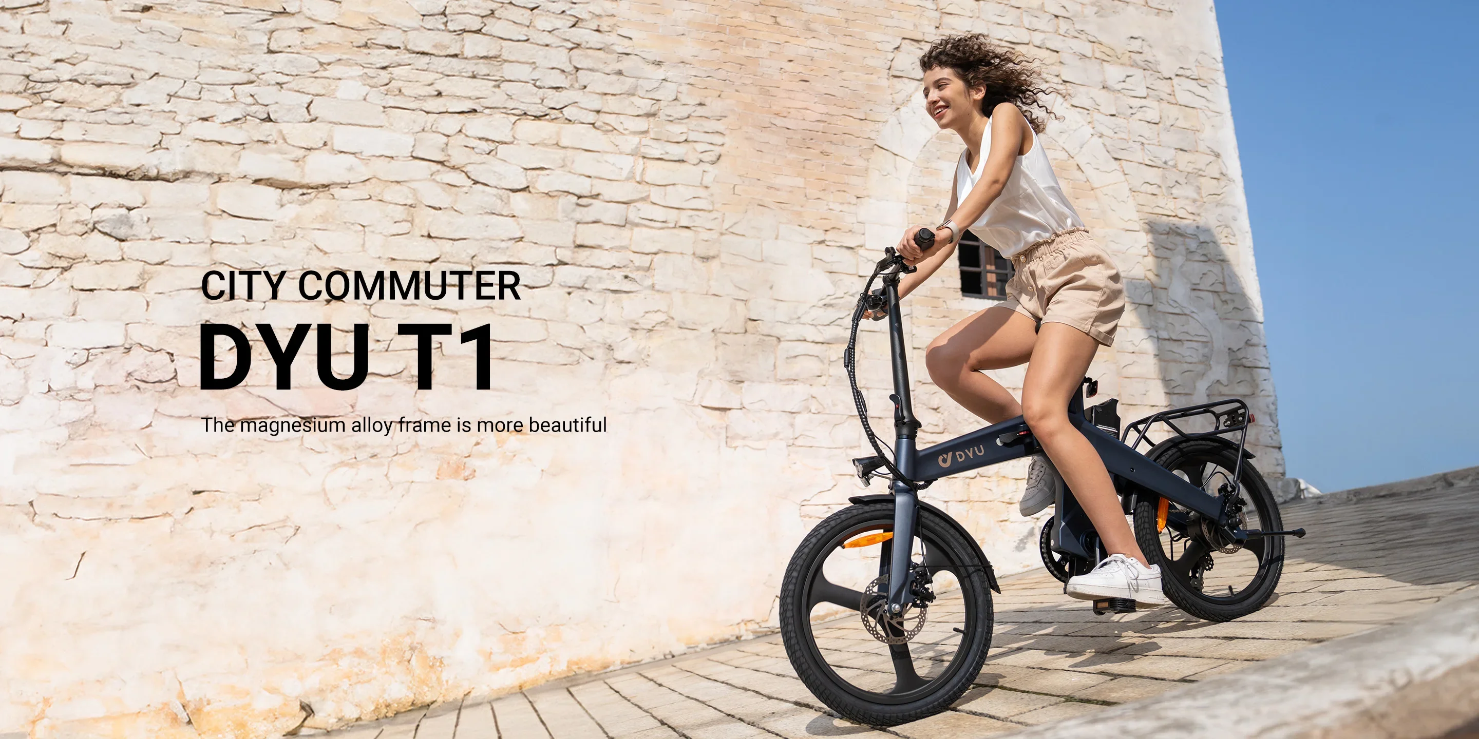 DYU T1 Elektrofahrrad 250W Bürstenloser Motor 36V 10AH Lithium-Akku Magnesiumlegierung-Rahmen Erwachsenen-Klapp-E-Bike mit 20-Zoll-Reifen – Detail 1
