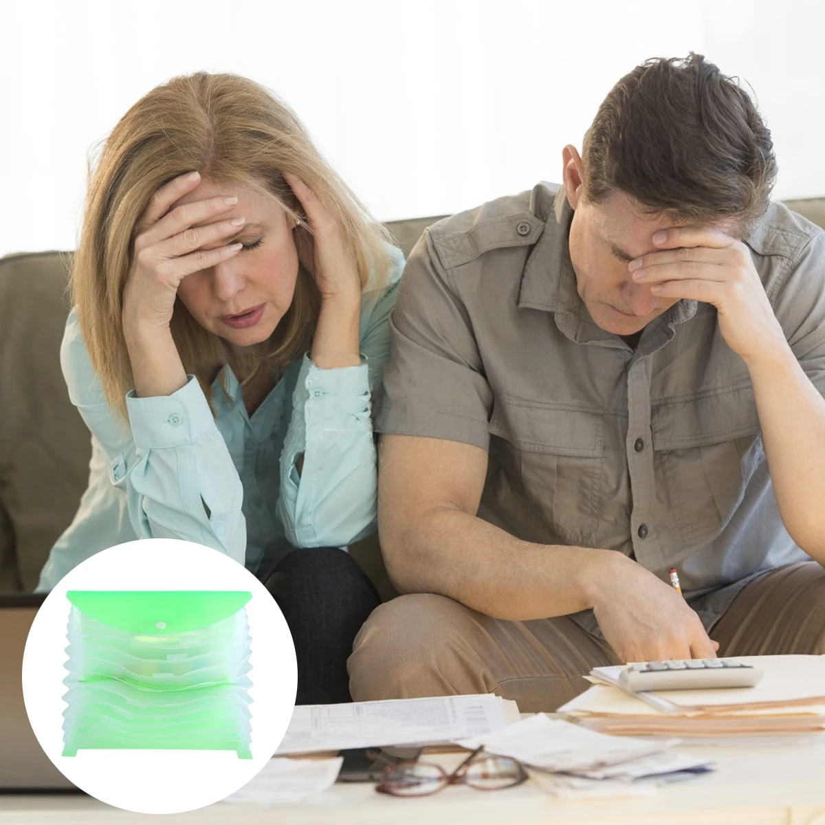 

2Pcs File Portable PP Material able Accordion Folder Documents Holder Large Capacity Office Home Travel Use ganizer