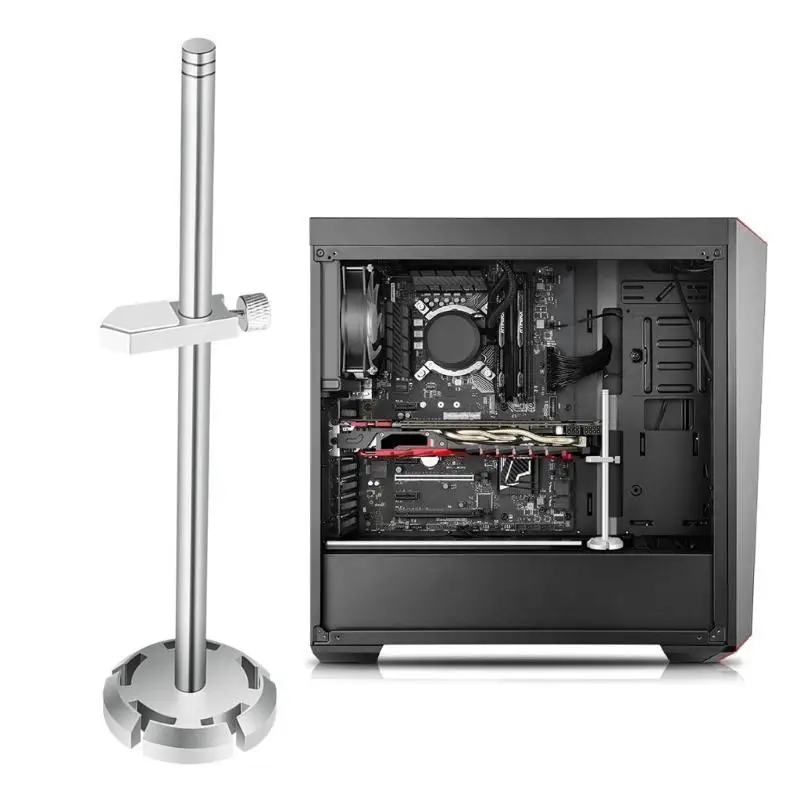 652F Aluminum Alloy Graphics Card Support Bracket, GPU Stand for Preventing Sagging and Stress