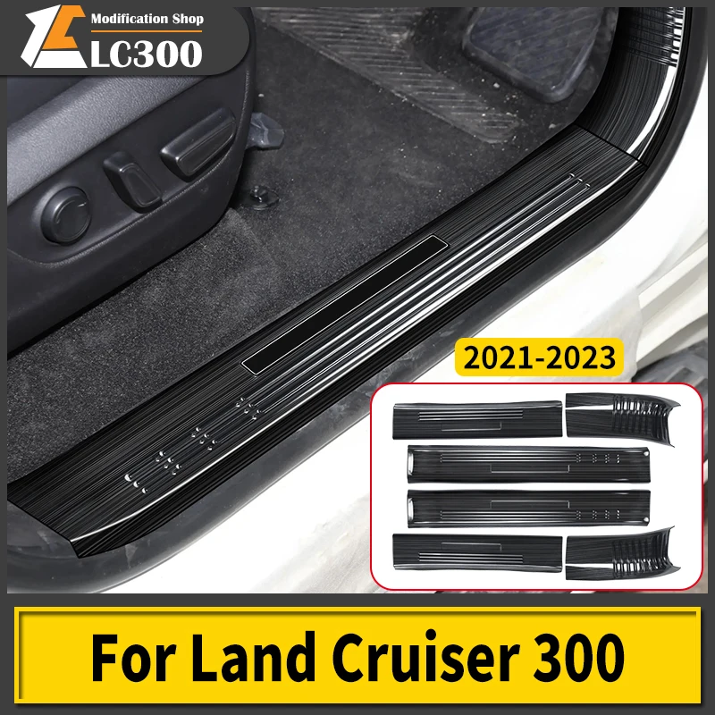 

For 2021 2022 2023 Toyota Land Cruiser 300 Stainless Steel Threshold Protective Cover LC300 Interior Upgraded Accessories Tuning