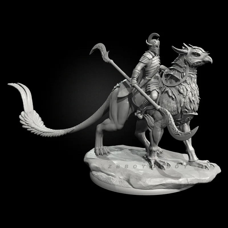 

38 мм 50 мм 75 мм Eagle Feng Knight, модель из смолы, фигурка Gk, микроминиатюрная 3d печатная белая модель игрушки, комплект в разобранном и неокрашенном виде