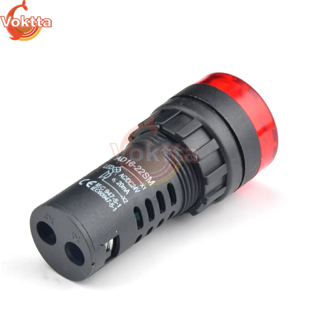 AD16-22SM Flash Đèn LED Báo Động Còi Đèn Báo Tín Hiệu Đèn Flash DC 12V 24V AC 110V 220V đèn LED Báo Chỉ Số Còi
