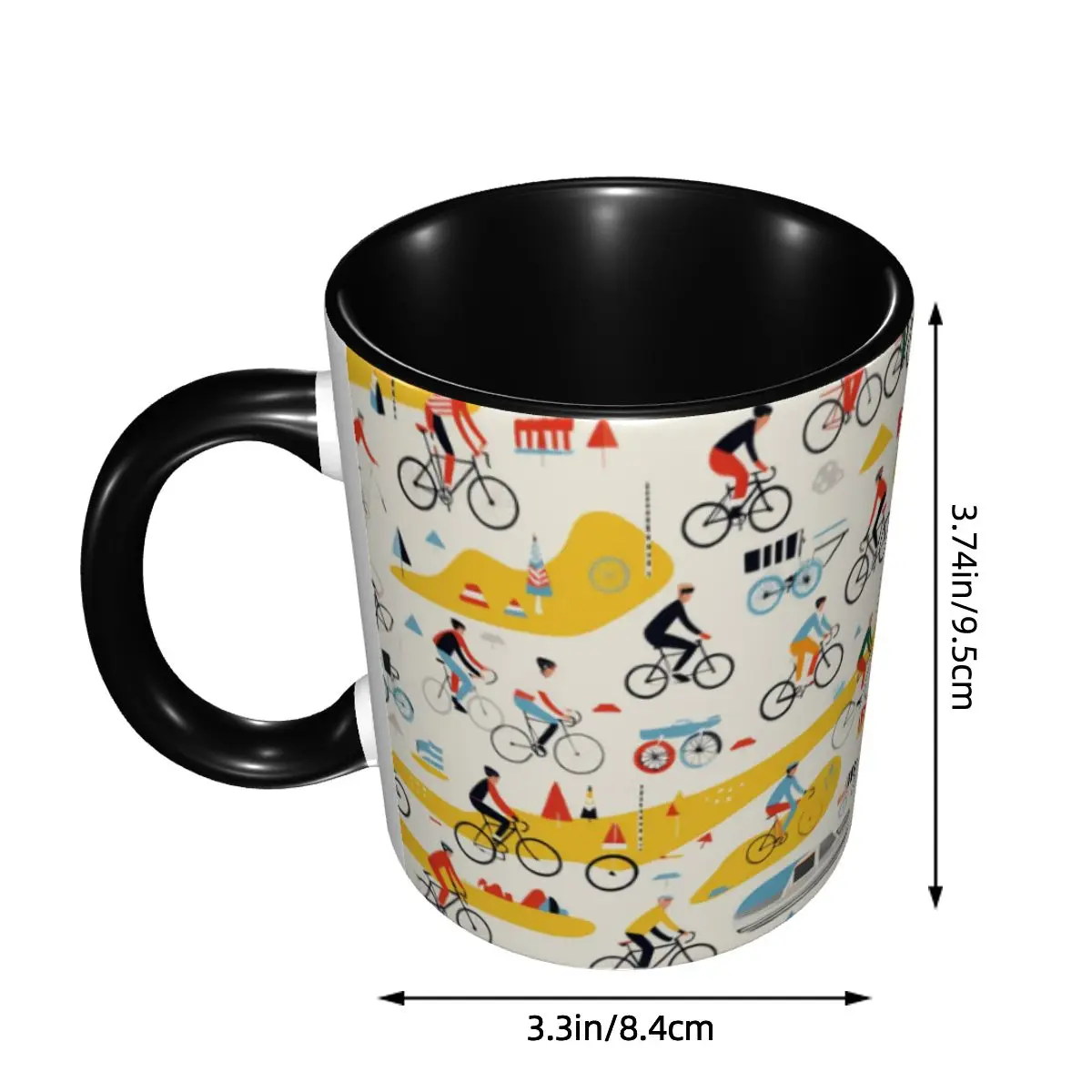 DIY Tour De France Cycling Race Ceramic Mugs Personalized Coffee Cup Creative Gift