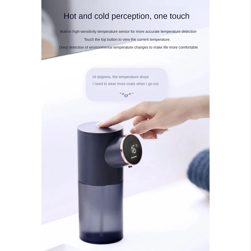 

A57X-Foam Soap Dispenser Automatic Recharge 320Ml Liquid Soap Dispenser Digital Display Foam Hand Dispenser