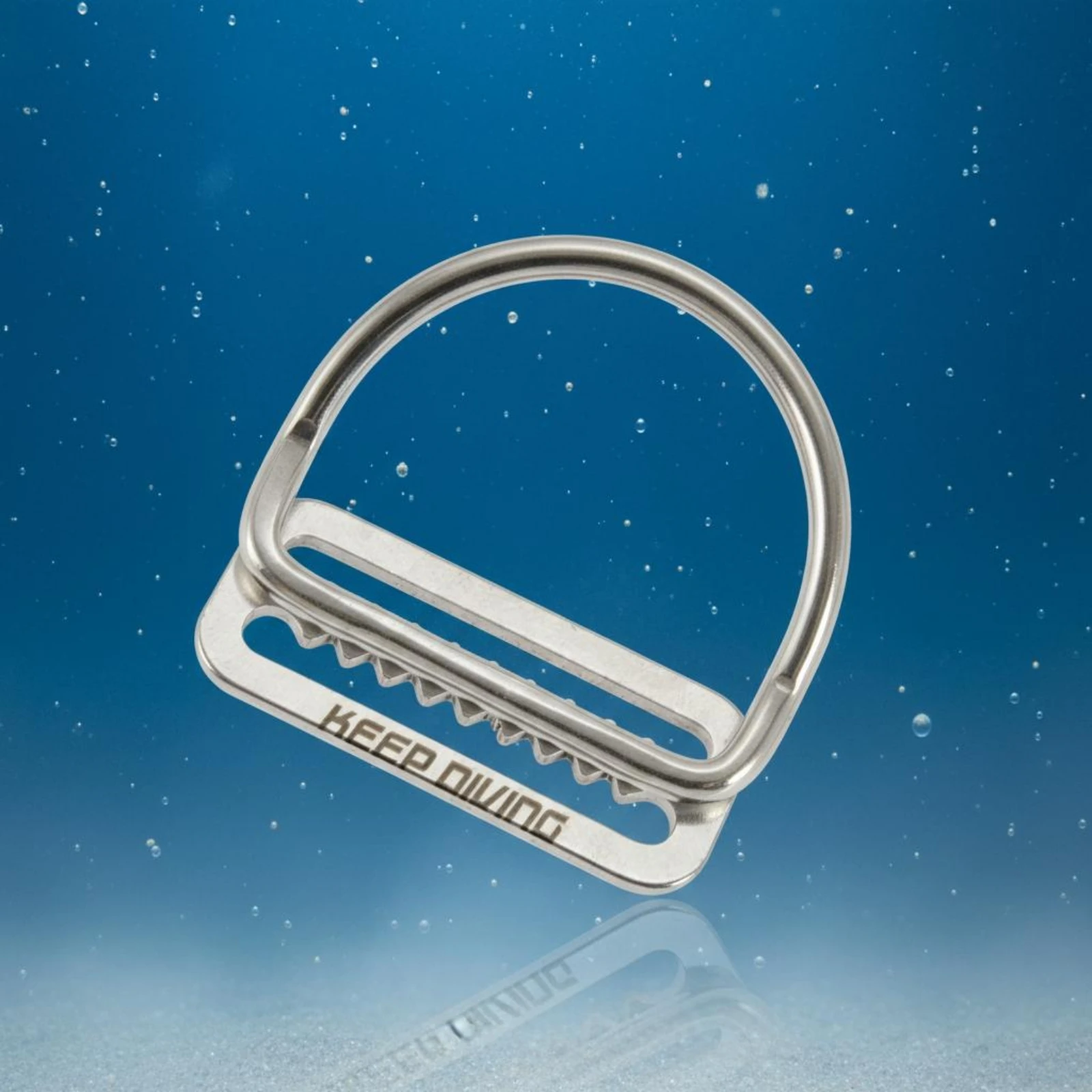 316 Stainless Steel D Loop Buckle Corrosion Resistant Toothed D Loop Buckle for Technical Divers