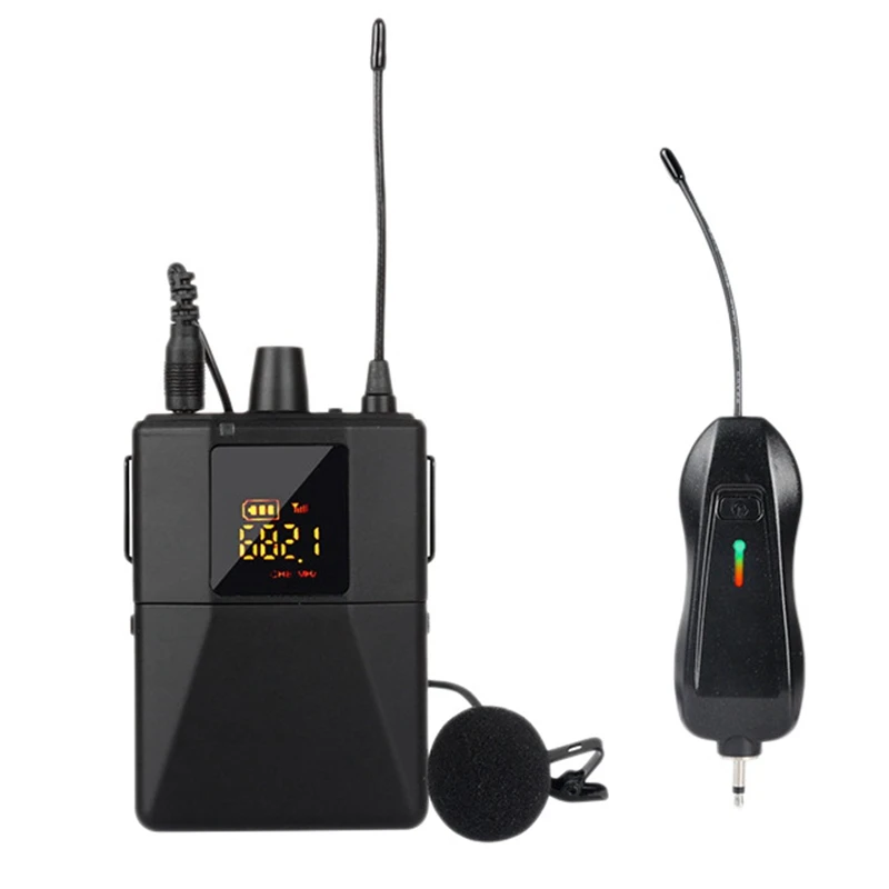 

HOT-Wireless Lavalier Microphone System UHF Noise Reduction Fidelity Anti-Interference For Outdoor Interview Live