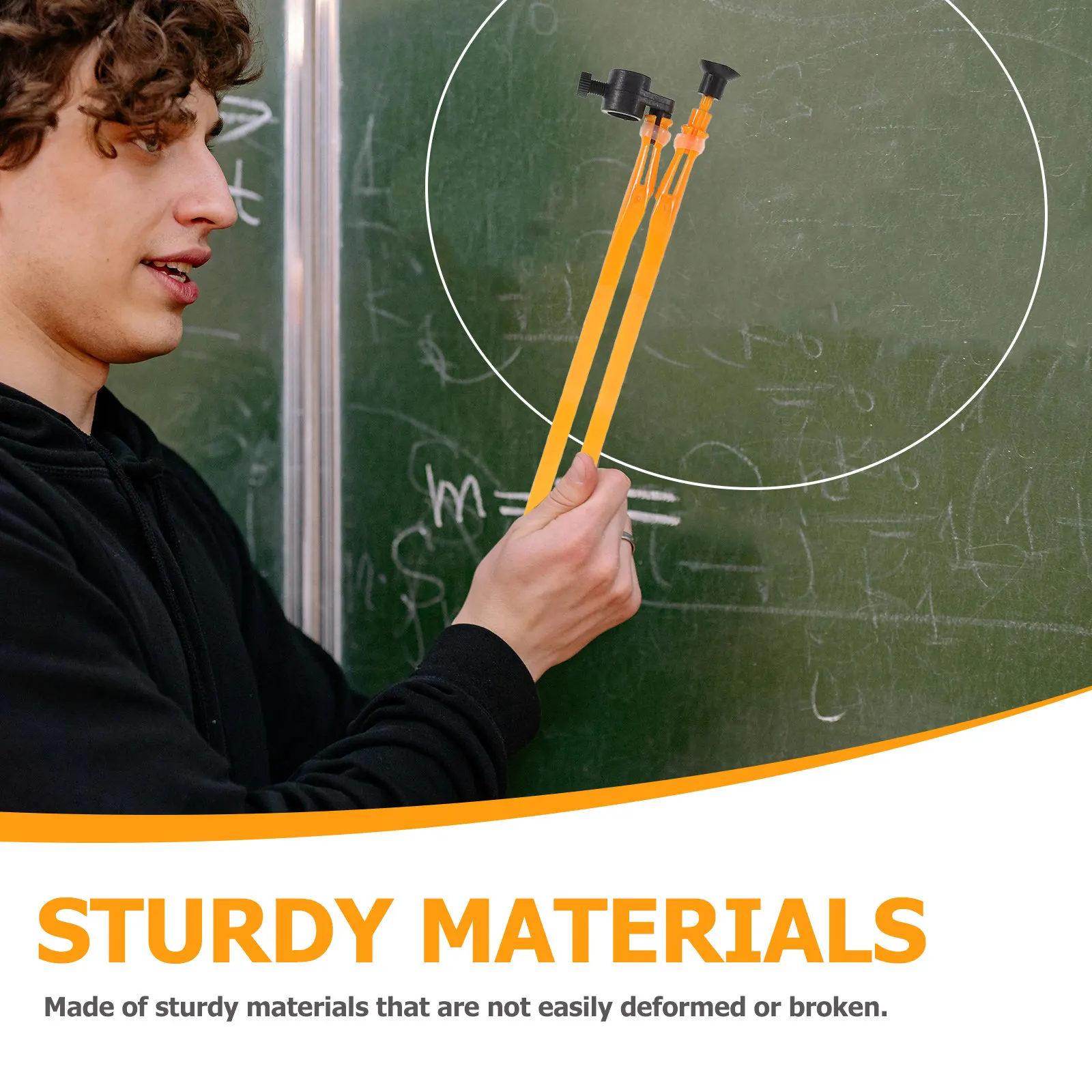 Heavy Duty Compass for Drawing Circles on Whiteboards Teachers Math Tool Precision School Geometry Compass Demonstration