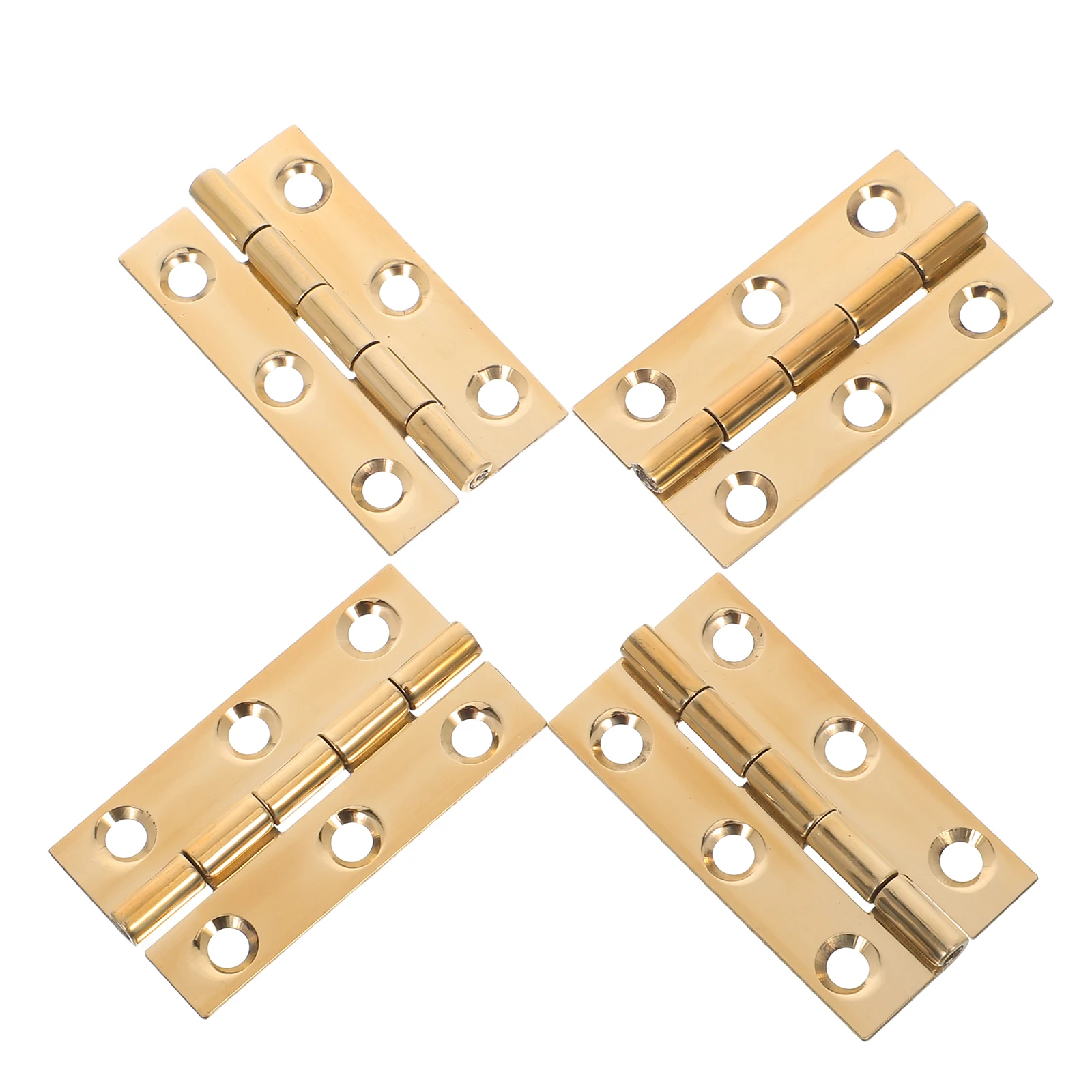 

4 Pcs Copper Hinge Decorative Door Hinges Cabinet Hidden Cupboard Hardware for Doors
