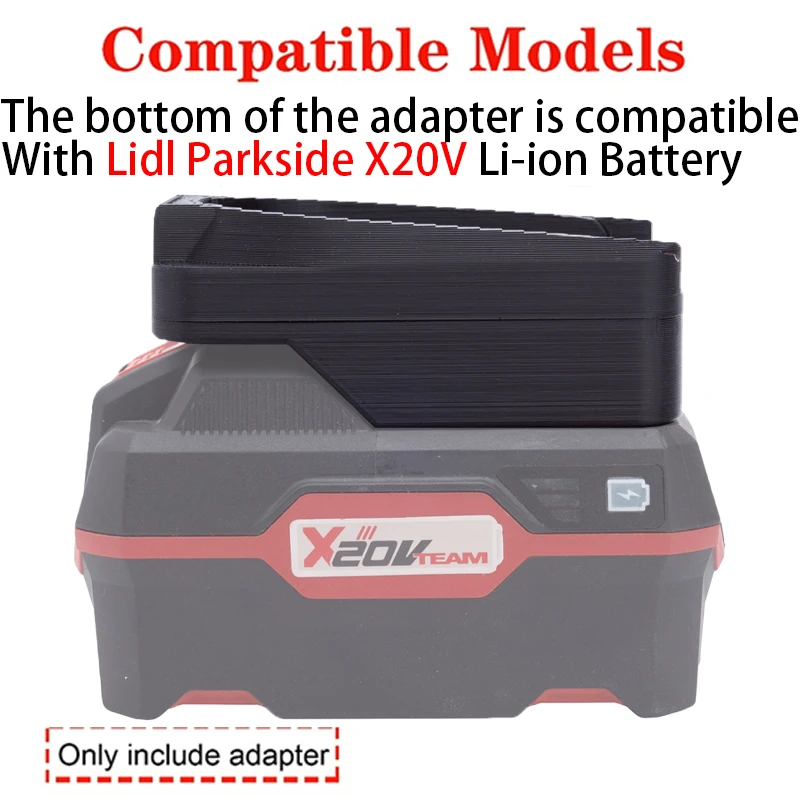 Adapter for Bosch Type-C 18V Li-ion tools to convert to Lidl Parkside X20V Li-ion battery adapter power tool accessories