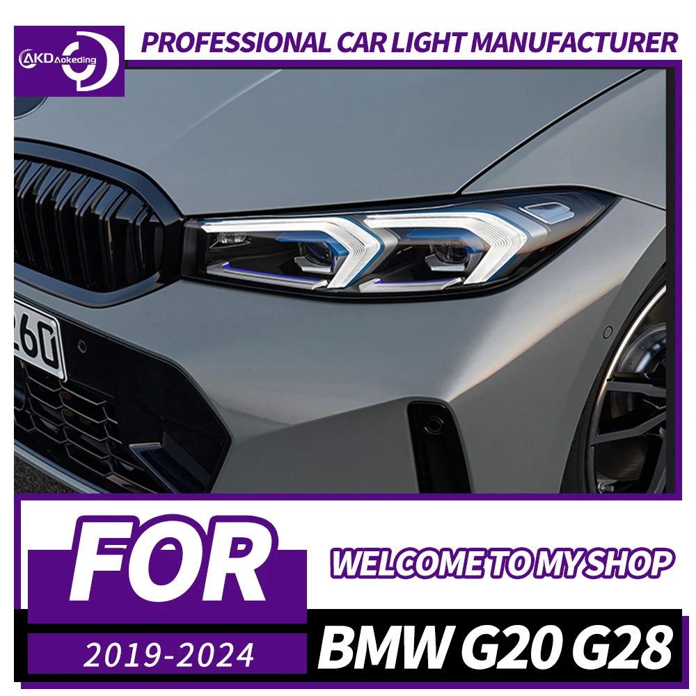 

Автомобильный фонарь AKD для BMW 3 серии G20 G28 2019-2024, светодиодный проектор, фары, дневные ходовые огни, автомобильные аксессуары