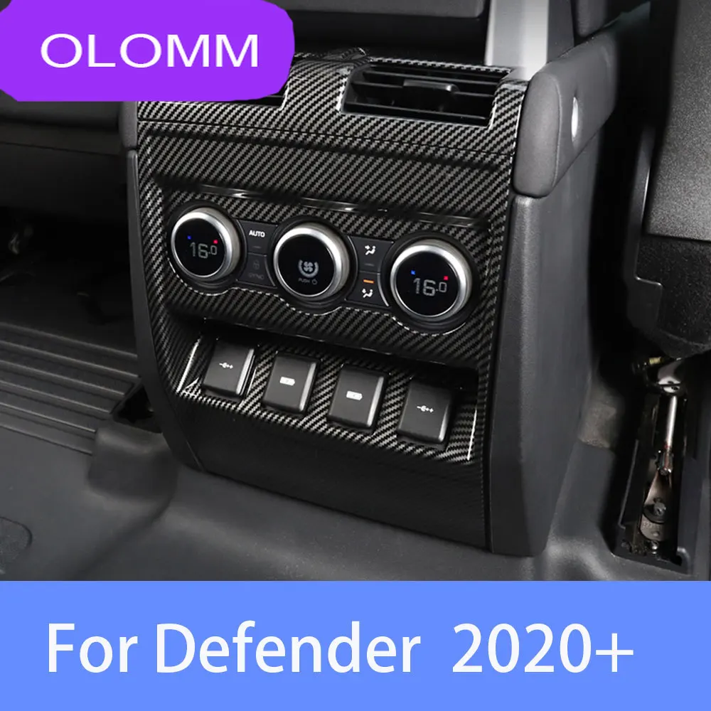 For Land Rover Defender 90 110 130 2020~ 2025 rear anti kick decoration sticker air outlet protection cover interior accessories