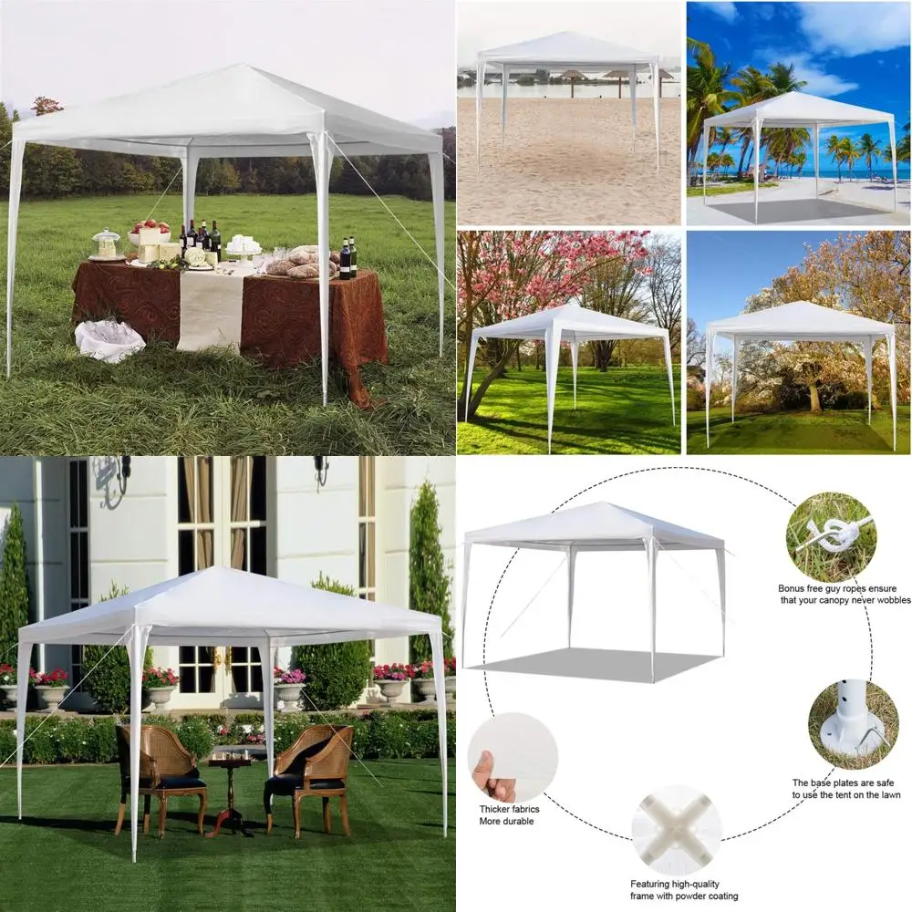

Party Tents Outdoor, Perfect for Graduation, Wedding, Birthday Events, Portable Patio Gazebos, Carport Canopy Shade with Removab
