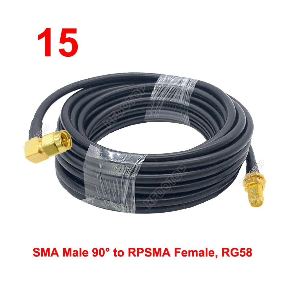 SMA Male to SMA Female RF Connector Crimp 50Ω RG58 Coaxial Cable Extension Pigtail 10CM-18M SMA-SMA-50-3 Wifi Antenna RF Jumper