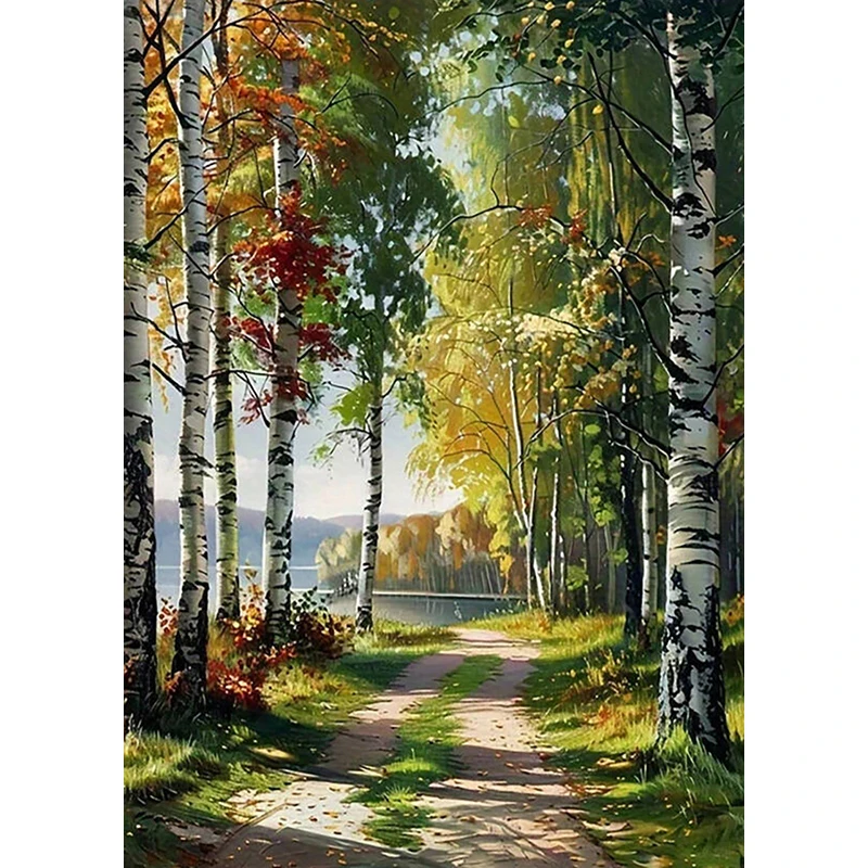 

Алмазная мозаика Nabi, художественное ремесло, дорожка, пейзаж дерева, полный квадратный круглый DIY алмазная живопись, настенная живопись для дома, спальни