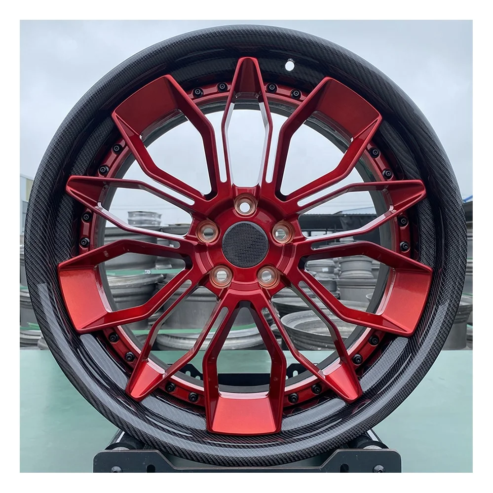 

GVICHN Carbon Fiber Wheels 20 21 22 24 26 Inch Forged Alloy Car Rims Custom 5x112 5x120 5x114.3 Racing Car Wheels