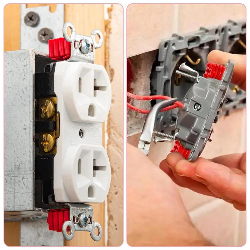 Entretoises d'interrupteur et de prise, interrupteur en plastique, entretoises réceptives pour boîte électrique, 30 vis, durable, 48 pièces