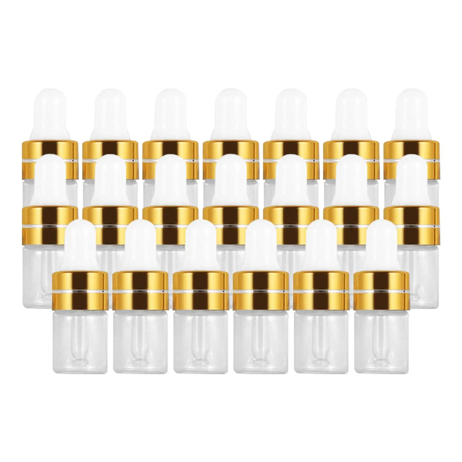 Clear Glass Dropper Bottles Leakproof Travel Refill Set with Glass Eye Droppers for Essential Oils Perfume and Liquids