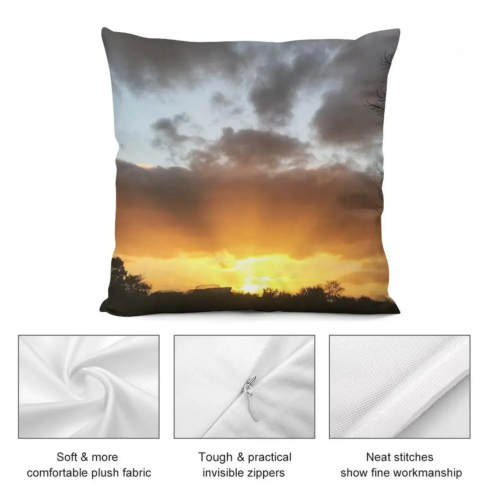 Sunset over Anfield Throw Pillow Sofa Cushions Covers Decorative pillowcase Couch Cushions Sofas Covers pillow