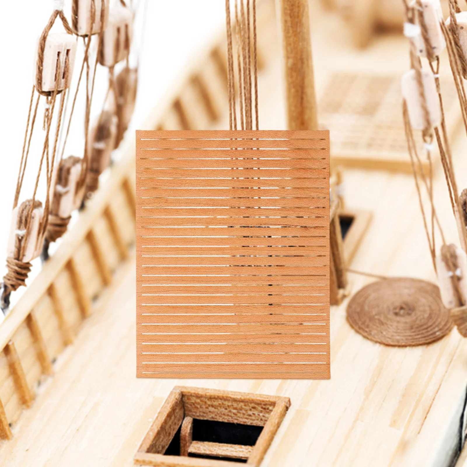 

80pcs Solid Wood Plank Kit For Diy Boat Dollhouse Mini Decking Material Durable Floorboards For Craft Projects Tiny Wood Strips