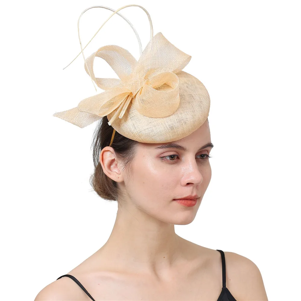 

Высококачественная заколка-фасцинатор из синамая для женщин: аксессуар для волос для церкви, коктейльных вечеринок, свадеб, невест, праздников, шляпка-федора, головной убор