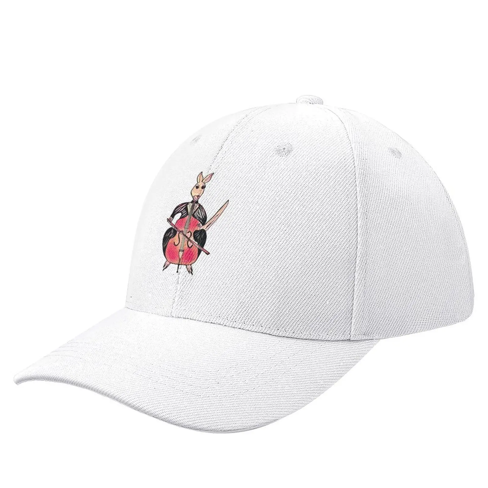 Kangaroo playing cello Baseball Cap Streetwear Rave Horse Hat Sun Cap Women's Hats For The Sun Men's