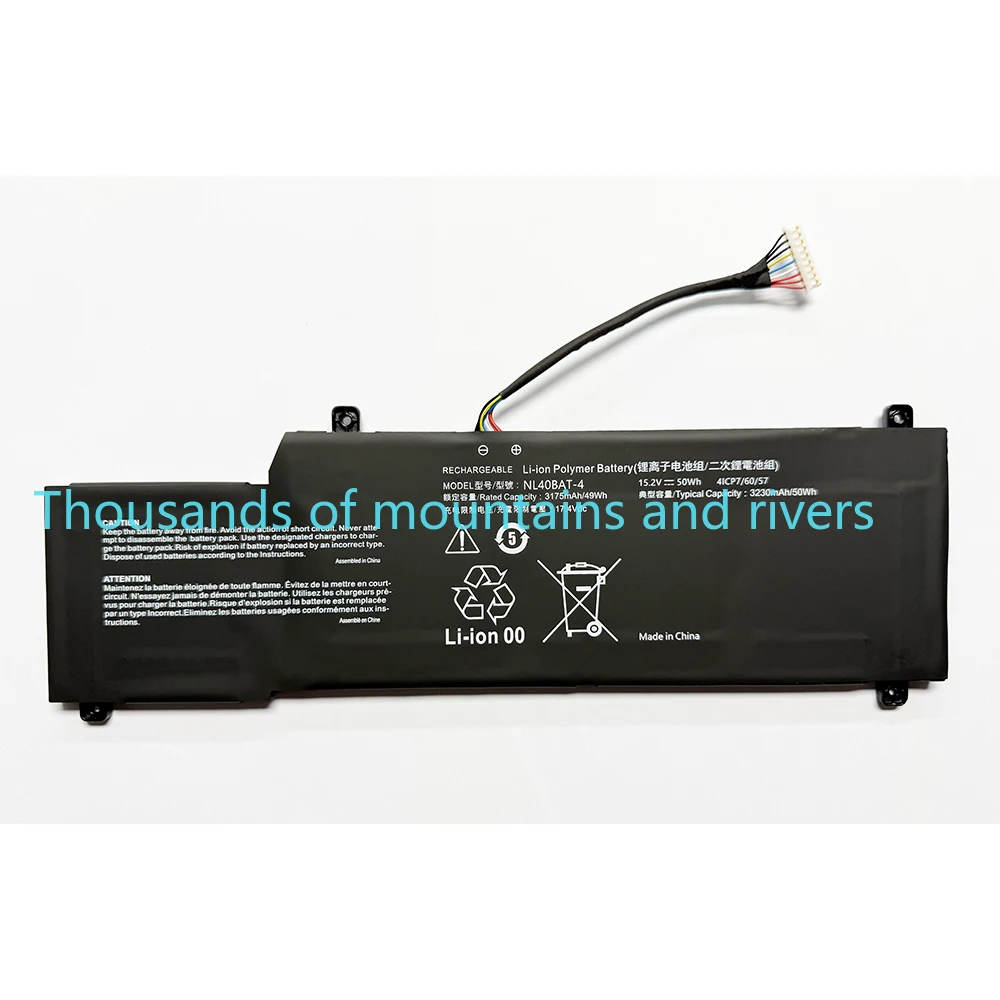 

NL40BAT-4 15.2V 3175mAh Laptop Battery For Getac Machenike Machcreator-A 4ICP7/60/57 Li-Polymer Rechargeable Battery Packs