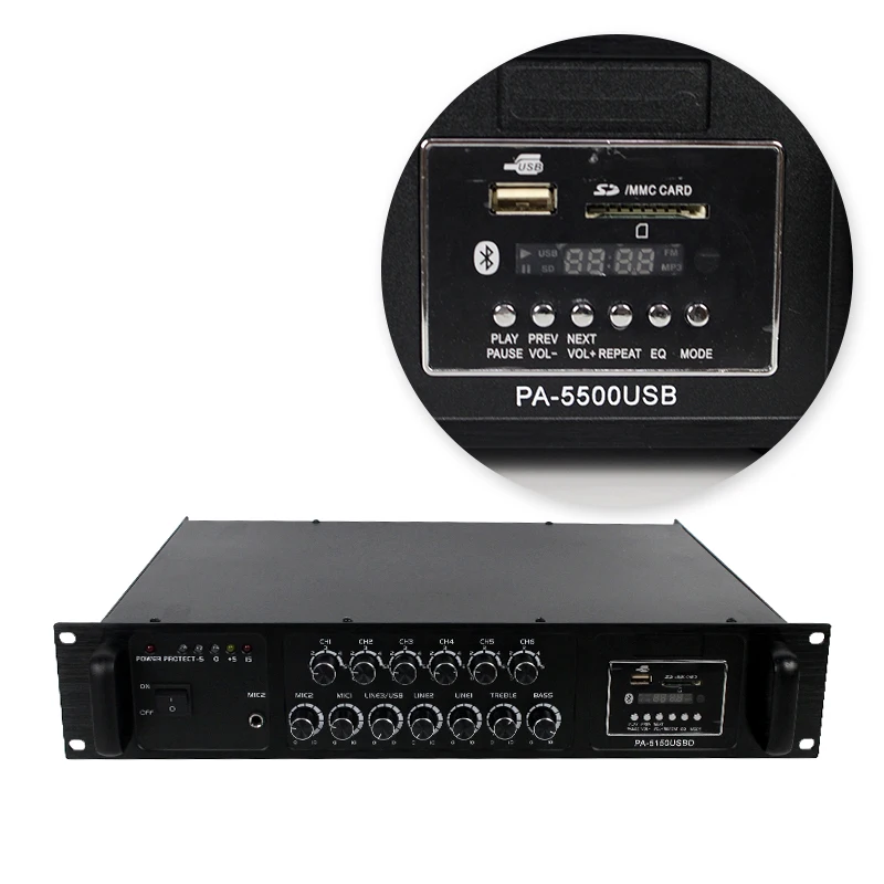 2U OEM 500w  Manufacture 500W Stereo Digital Professional Audio Amplifier Black