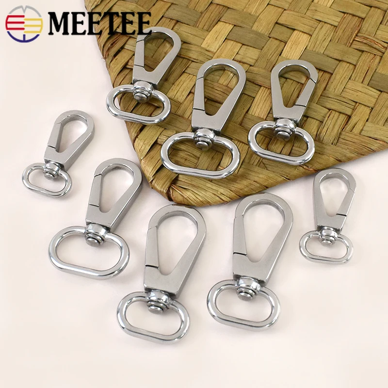 

1/2/3Pcs 33-46mm Stainless Steel Swivel Lobster Buckle Snap Hook Keychain Dog Collar Connect Clasp DIY Leather Craft Accessories
