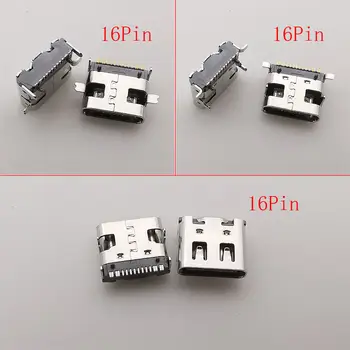 Conectores de base de carga USB-C tipo C, 15 modelos/caja, 6 pines y 16 pines, hembra, SMD, DIP, PCB, para soldar, reparación, bricolaje 8 best sales USB C bricolaje - №1