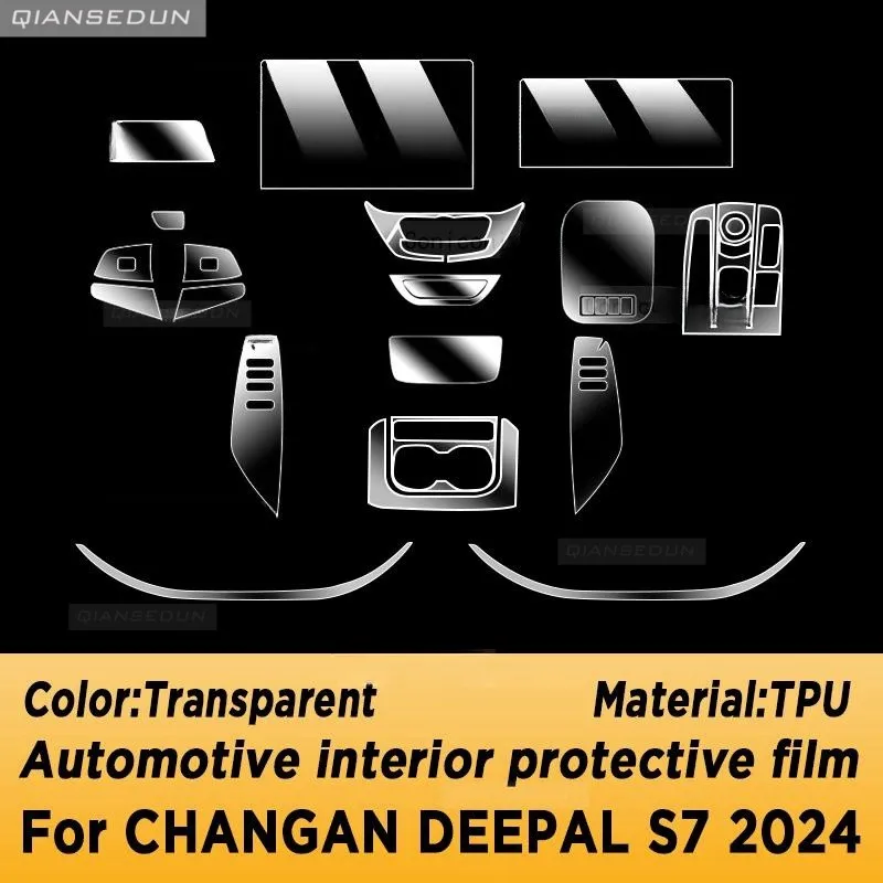 For Changan Deepal S7 2023 2024 Gearbox Panel Navigation Automotive Interior Protective Film Anti-Scratch Sticker Accessories