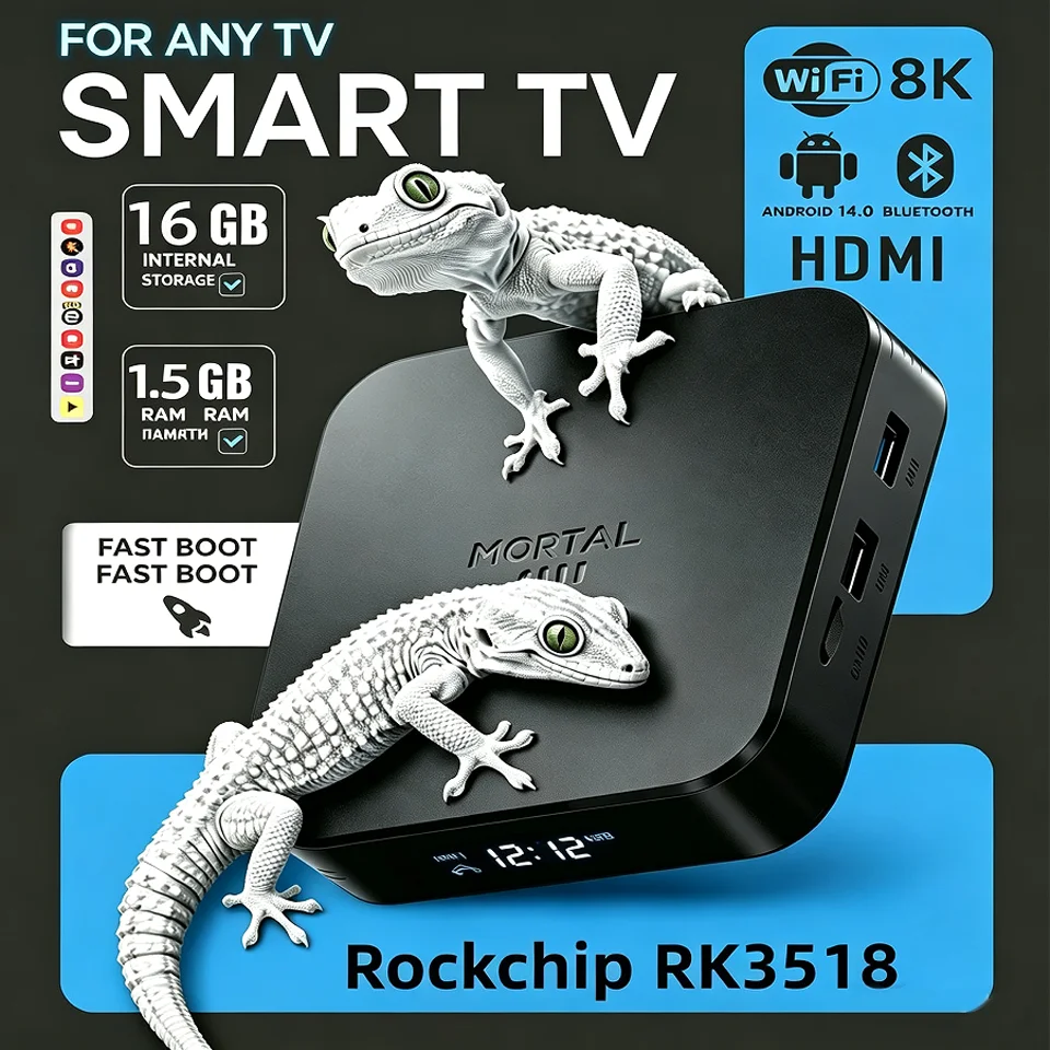 2026 New Global Android 14.0 TV Box X5S Support 4K RK3518 Bluetooth 5.4 WIFI 6 RAM 2GB ROM 16GB Multi Language Smart TV BOX