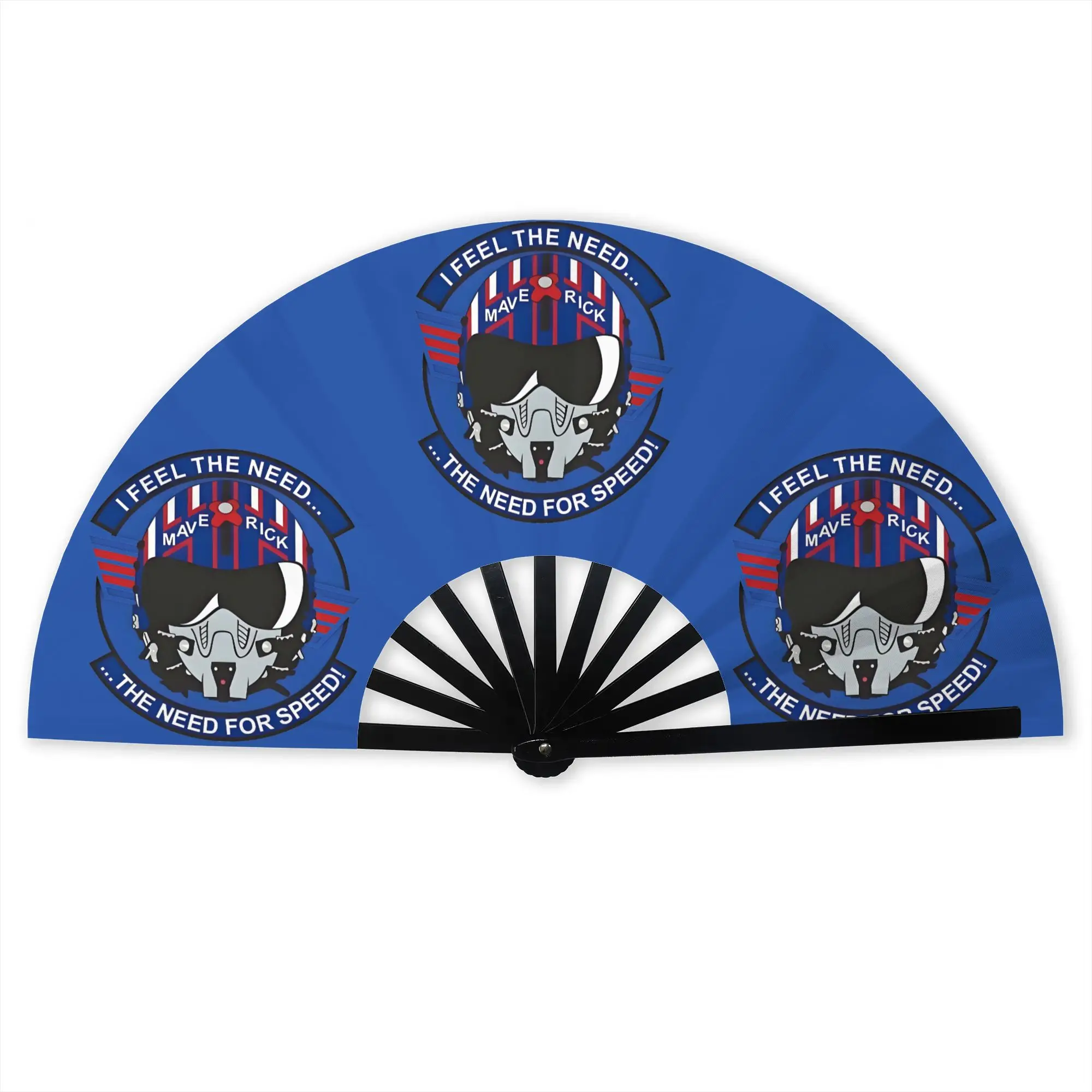 Top Gun Maverick Portable Pocket Fan Camping Pilot Helmet  Folding Fan Chinese Dance Cooling Handheld Fans