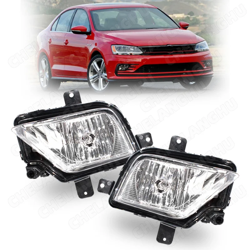 1Pair Fog Lights For VW Jetta GLI 2015 2016 2017 2018 Car-Styling 5C7941699Q  5C7941700Q  Fog Halogen Lamp