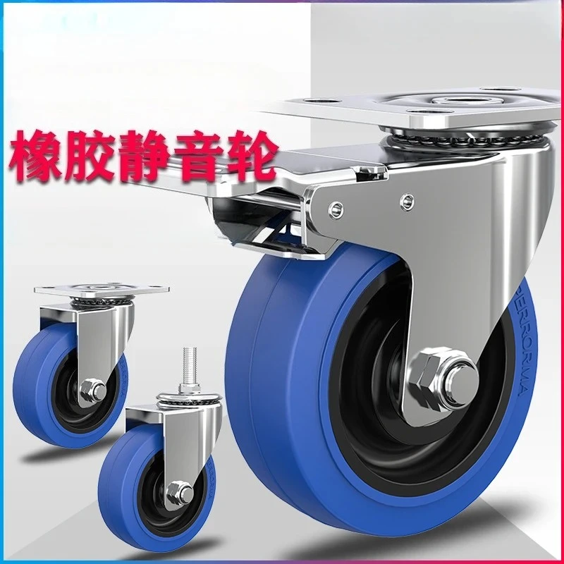 

Set of Transport Rollers 100mm for Industrial Transport & Logistics 4/8x Swivel Casters with Brake, 150kg per Wheel